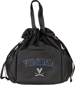 Logo Brands NCAA Virginia Cavaliers Drawstring Lunch Cooler - Eco-Friendly Recycled Material, Portable Everyday Thermal Bag for Work, School, Tailgating, or Travel