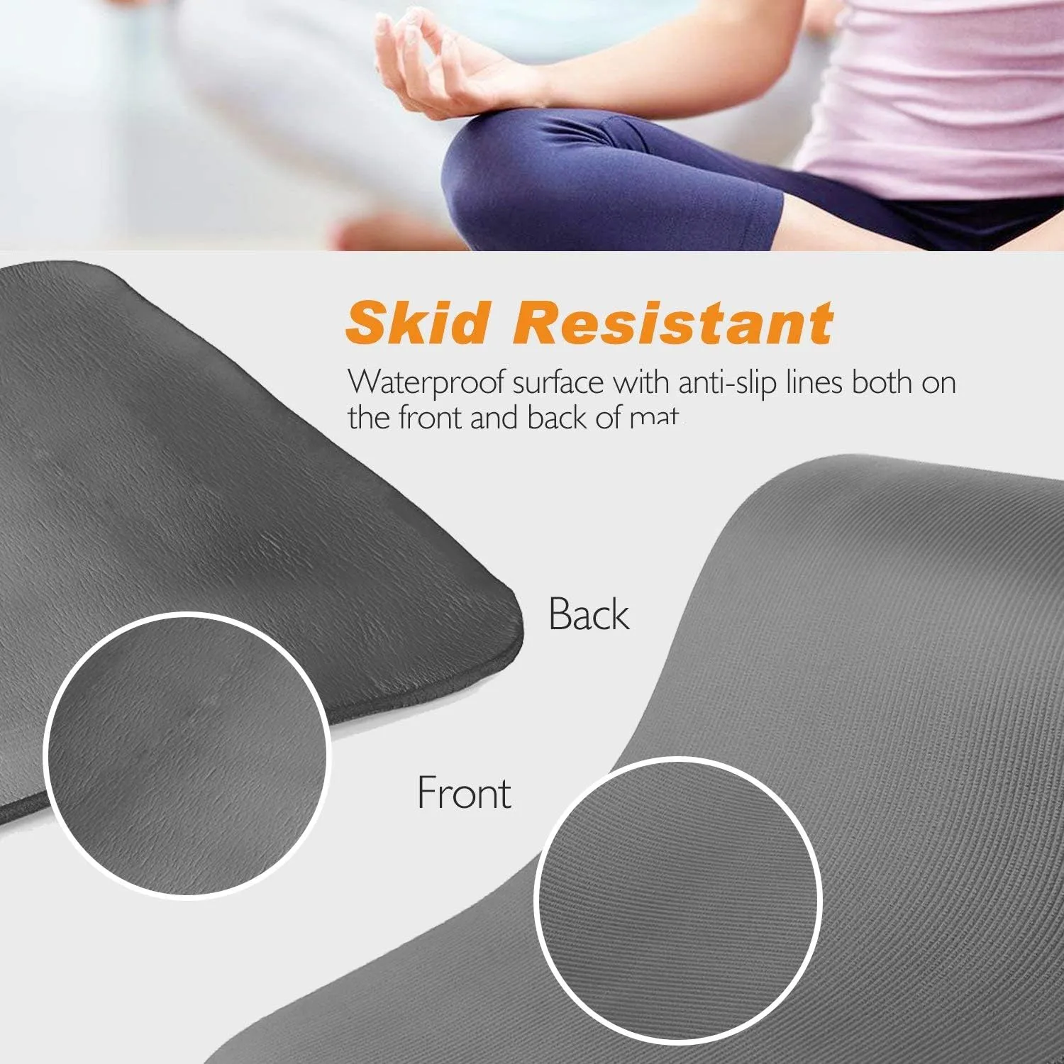 LOKATSE Home All Purpose Thick Yoga Mat with Carrying Strap High Density