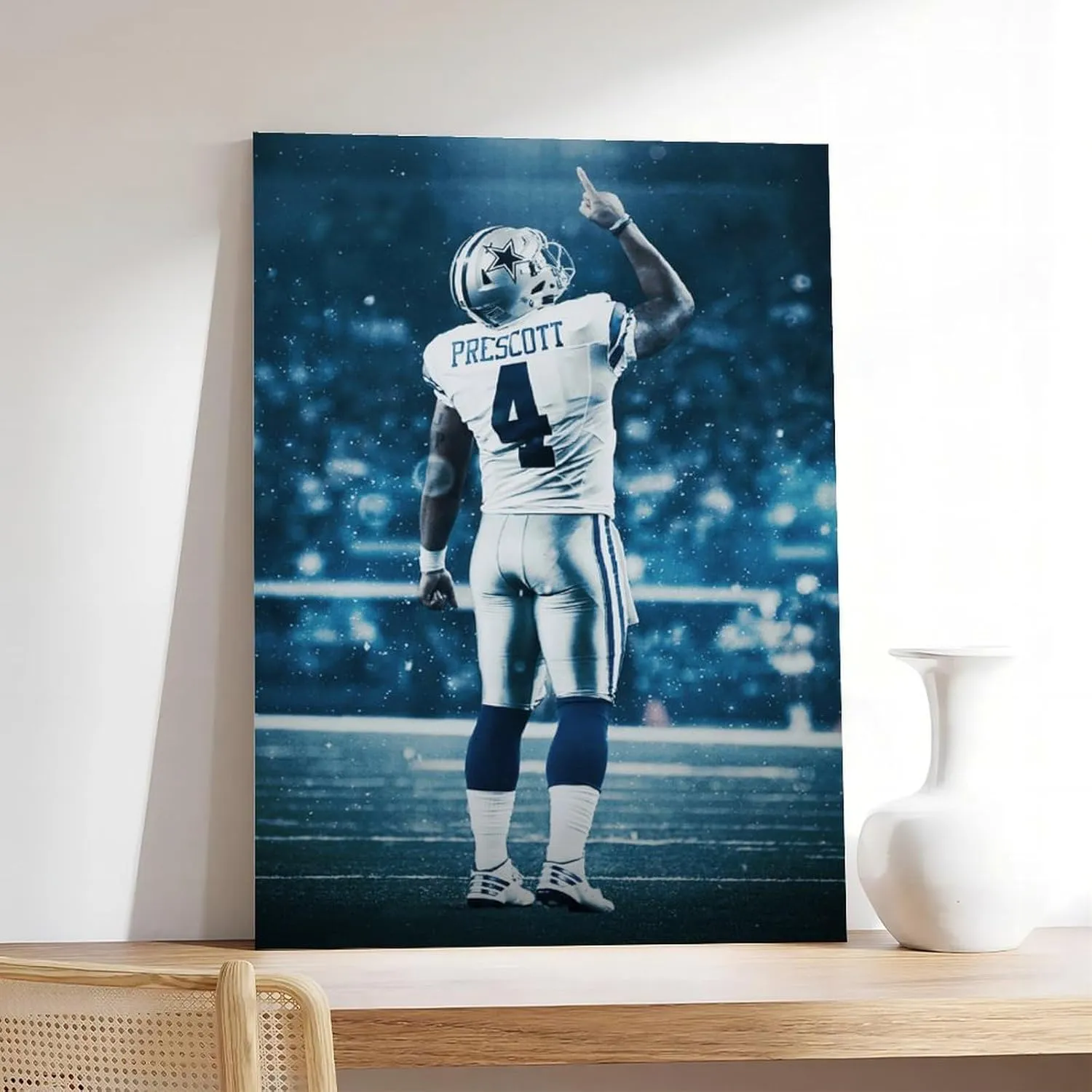 loneium Dak Prescott Sports Celebrity Poster 2 Canvas Poster Bedroom Decor Landscape Office Room Decor Gift Unframe:24x36inch(60x90cm)