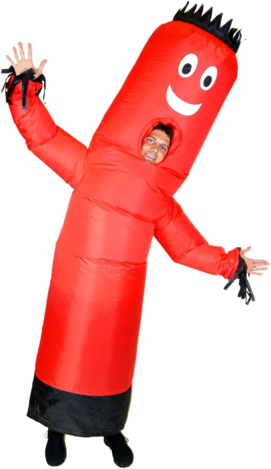 LookOurWay Inflatable Tube Man Costume - Wacky Wavy Arm Guy Funny Inflatable Halloween Costume for Adults