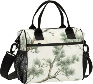 Lunch Bag Coniferous Pine Women Men Adult Reusable Leakproof Large Spacious Cooler Tote Insulated Lunch Box for Work Office Travel Picnic, Medium