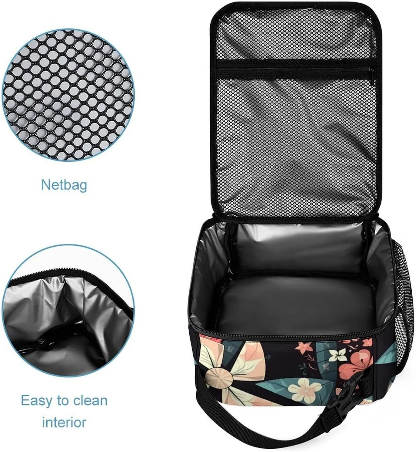 Lunch Bag for Women Men Portable Insulated Lunch Box Cartoon Windmill LunchBox Reusable Tote Bags for Work Picnic
