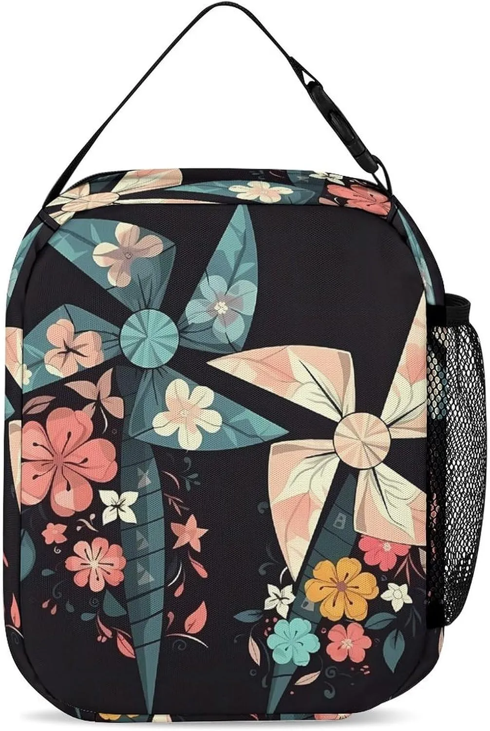 Lunch Bag for Women Men Portable Insulated Lunch Box Cartoon Windmill LunchBox Reusable Tote Bags for Work Picnic