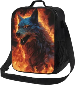 Lunch Bag Insulated Lunch Box for Men Women Wolf Surrounded Portable Lunch tote Bag Lunchbox