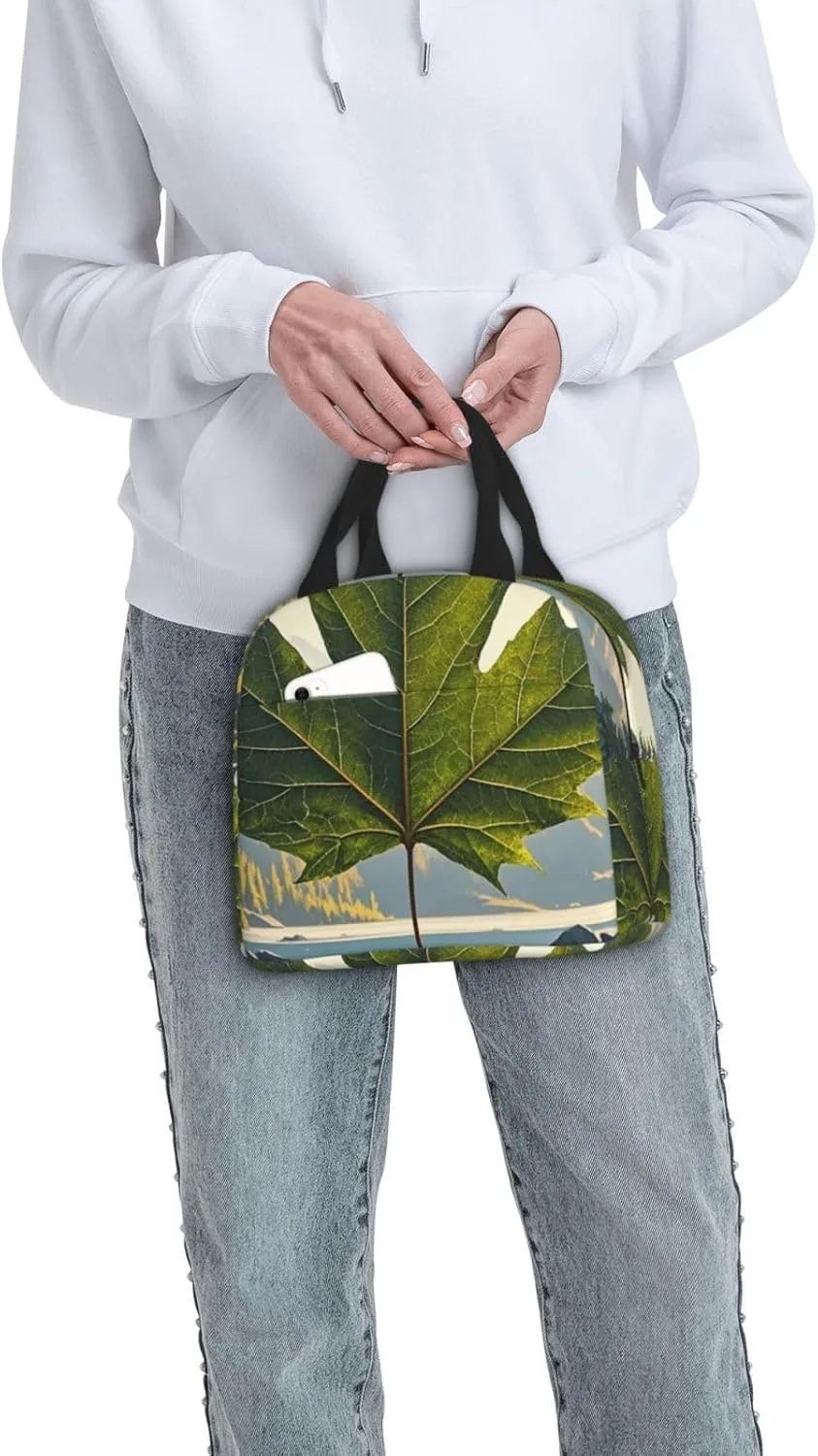 Lunch Bag Insulated Lunch Box for Women Men Canada maple leaf Reusable Lunch Tote Bag for Work Picnic Travel