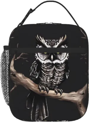 Lunch Bag Insulated Lunch Box for Women Men Cooler Bag Reusable Lunch Bag Late Night Owl Lunch Tote Bag for Work