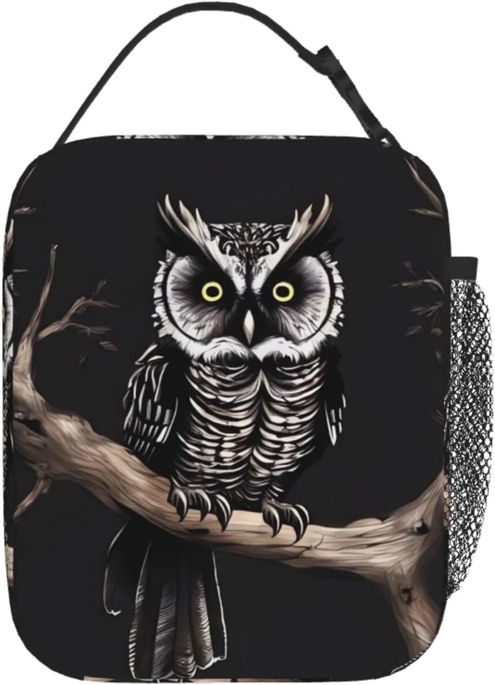 Lunch Bag Insulated Lunch Box for Women Men Cooler Bag Reusable Lunch Bag Late Night Owl Lunch Tote Bag for Work