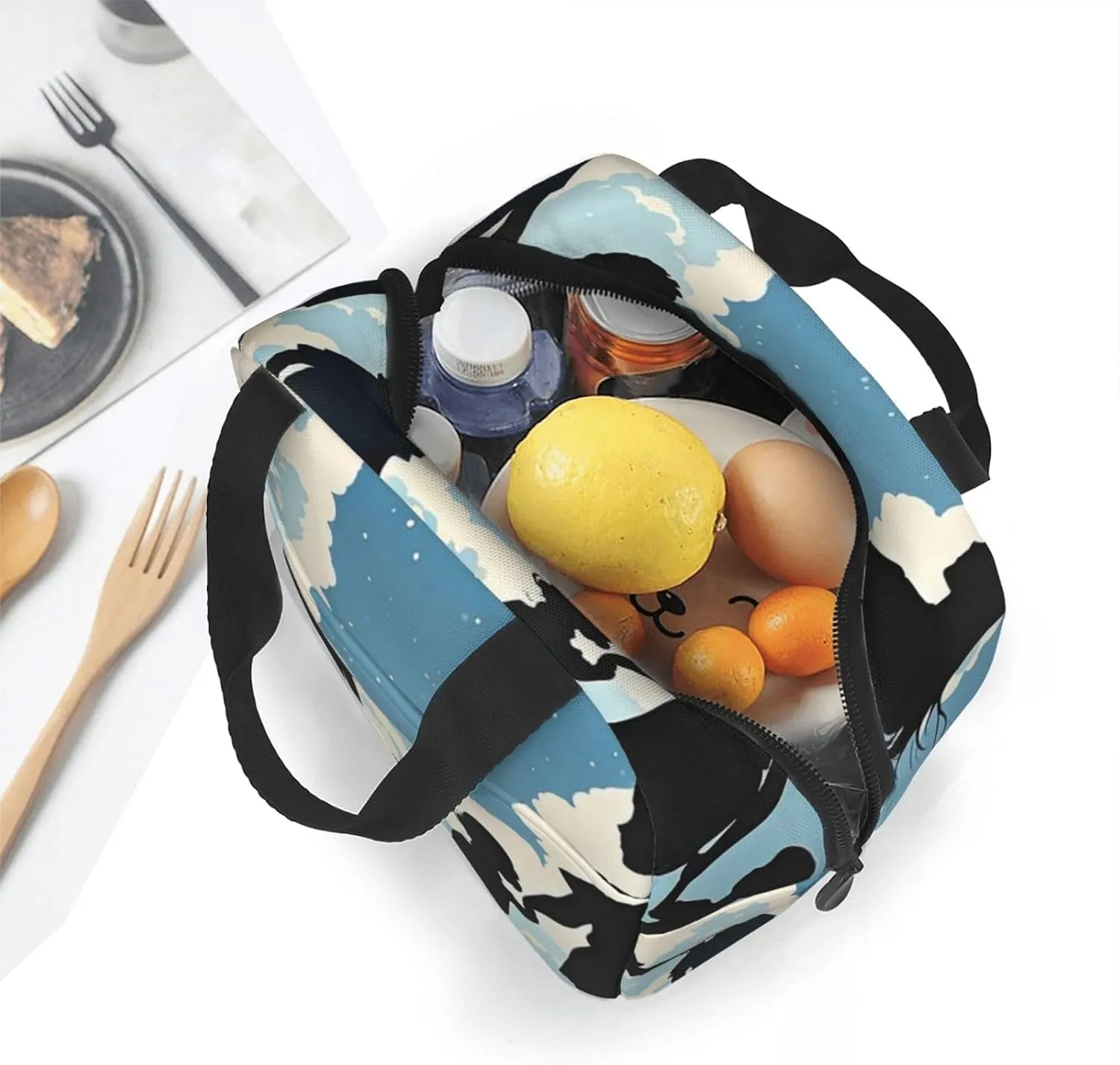 Lunch Bag Insulated Lunch Box for Women Men Family Silhouette Reusable Lunch Tote Bag for Work Picnic Travel
