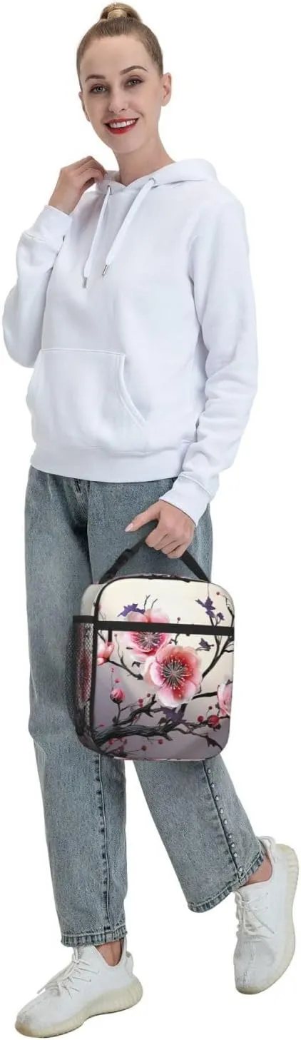Lunch Box for Women Floral Temperate Zone Plant Lunch Bags for Men Lunchbox Insulated Lunch Bag Reusable Lunch Boxes