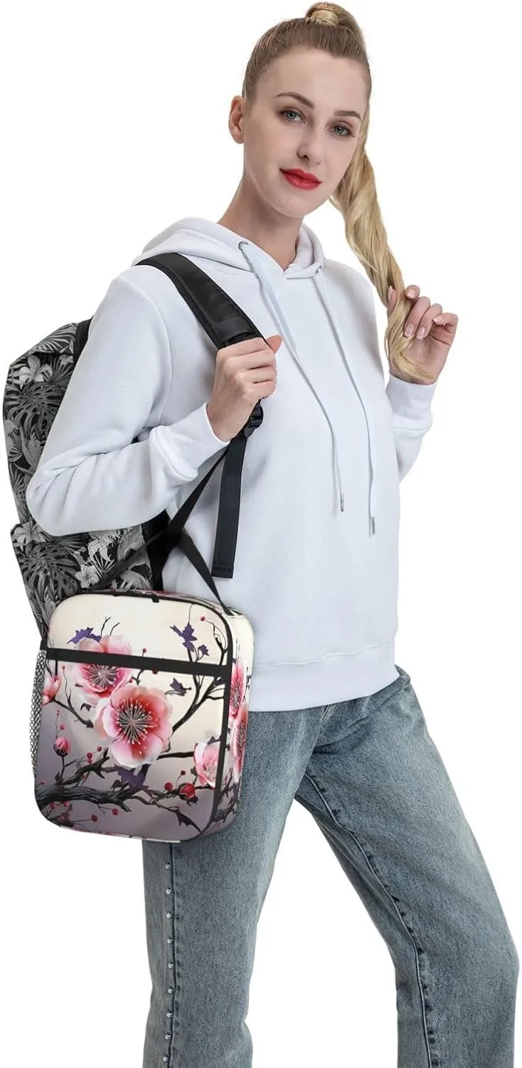 Lunch Box for Women Floral Temperate Zone Plant Lunch Bags for Men Lunchbox Insulated Lunch Bag Reusable Lunch Boxes