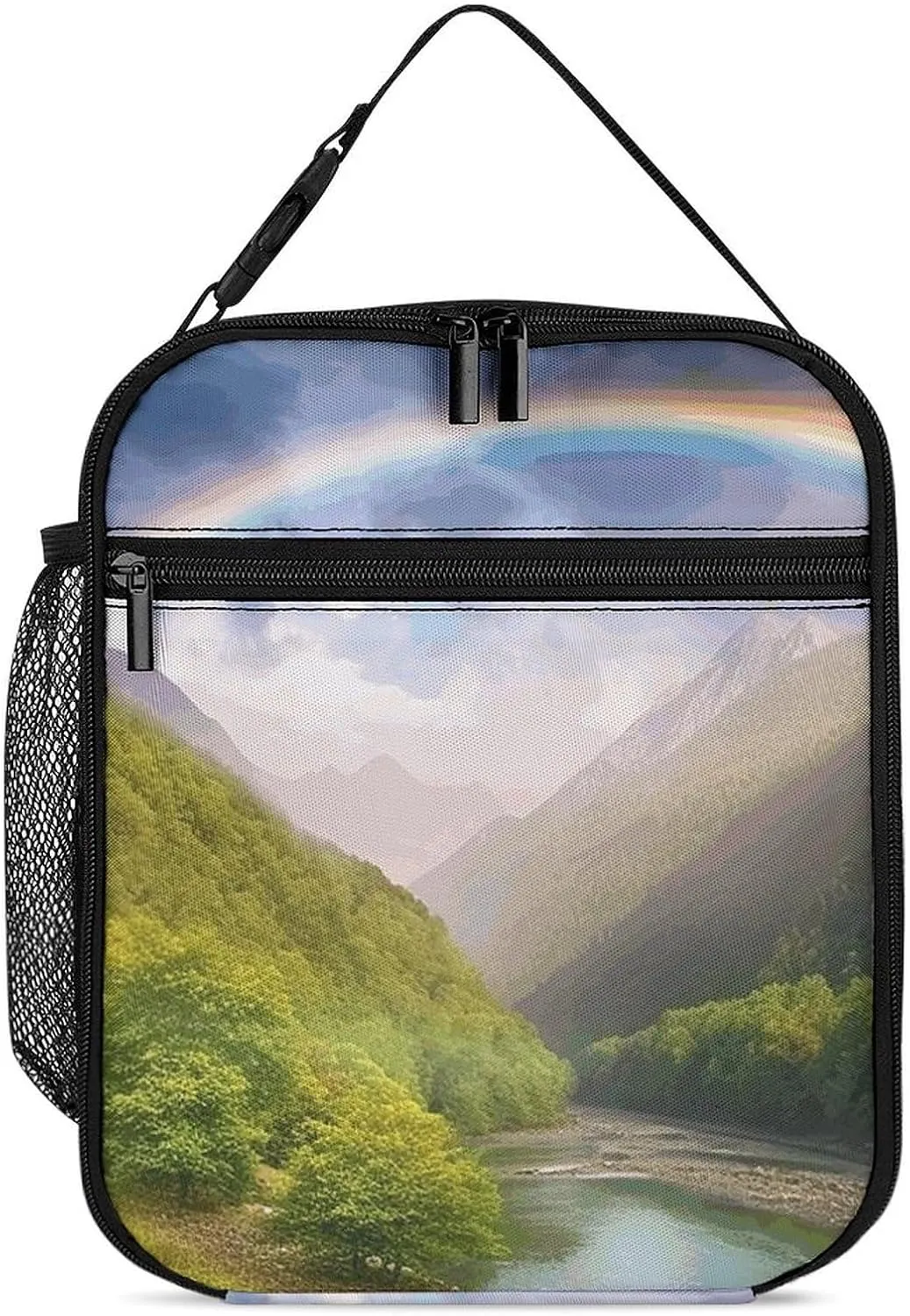 Lunch Box Mountain Valley with Rainbow Lunch Bag for Women Large Capacity Lunchbox Insulated Cooler Bags Lunch Container
