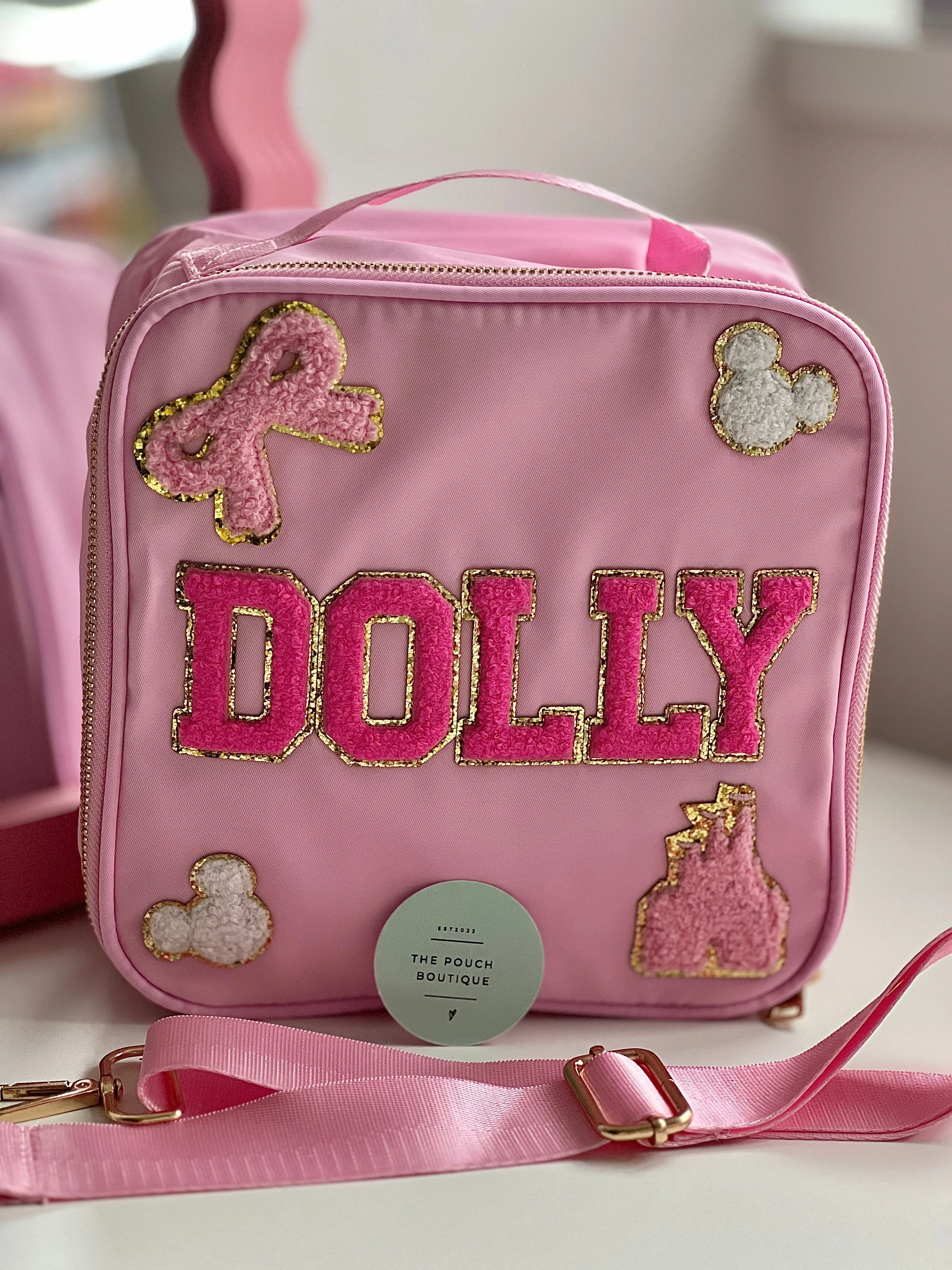 Lunch Boxes with patch letters & motifs