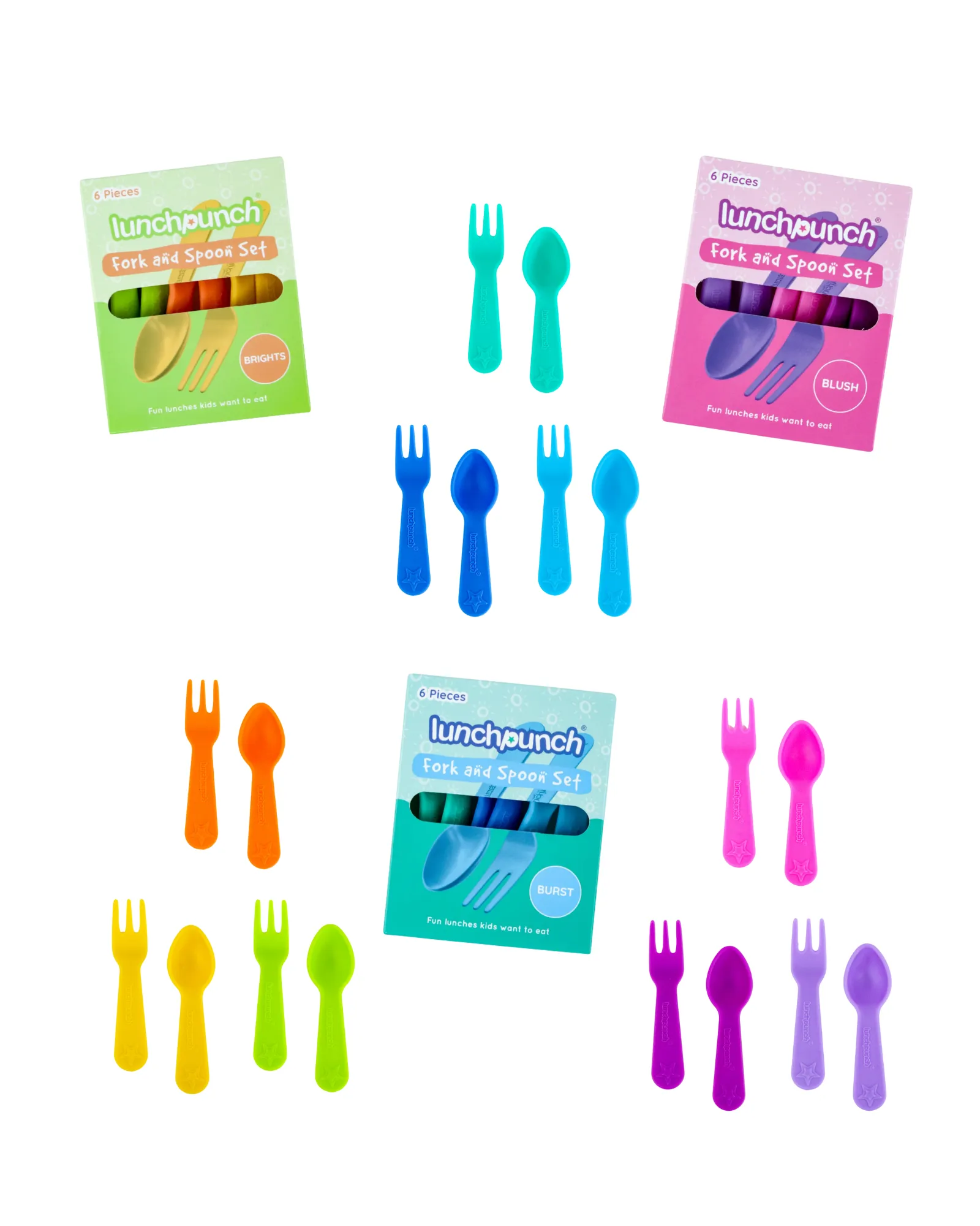 Lunch Punch Lunch Box Fork and Spoon Set - Assorted