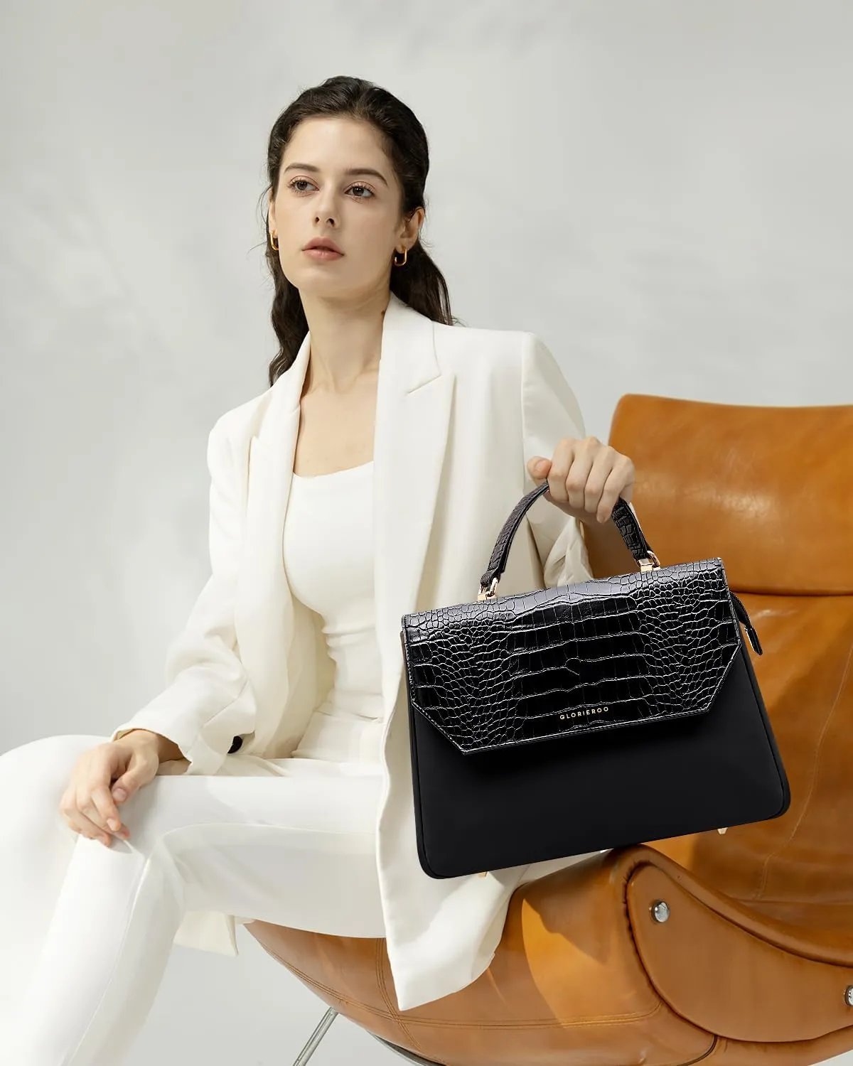 Luxury Lunch Bag Women - Adult Fashion Stylish Vegan Leather Insulated Leakproof Lunch Box with Removable Strap for Work - Teacher Mothers Day Christmas Gifts for Women