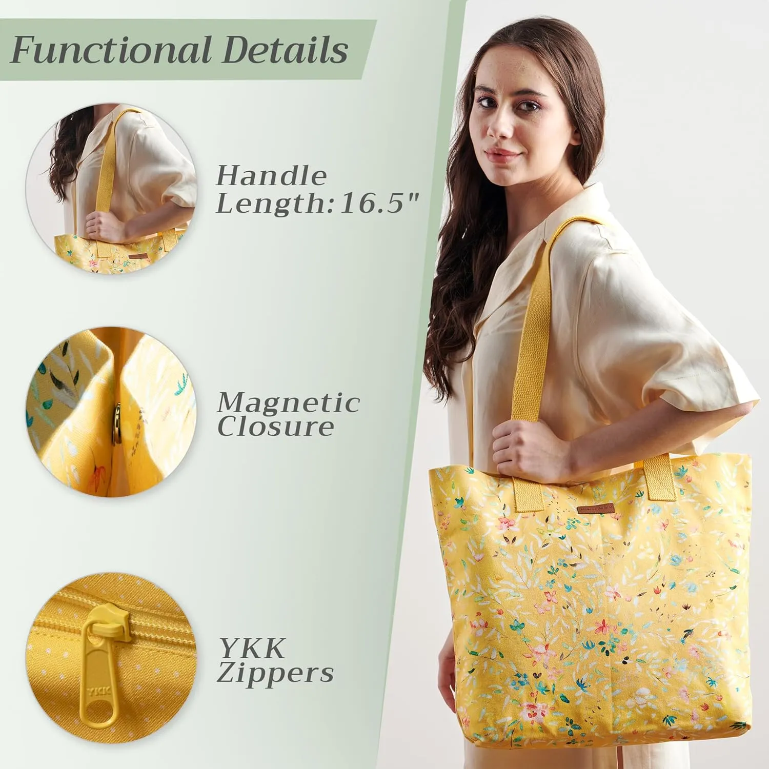 Maison d' Hermine Canvas Tote Bag 100% Cotton Canvas Reusable Shoulder Grocery Bag for Shopping Perfect for Men Women