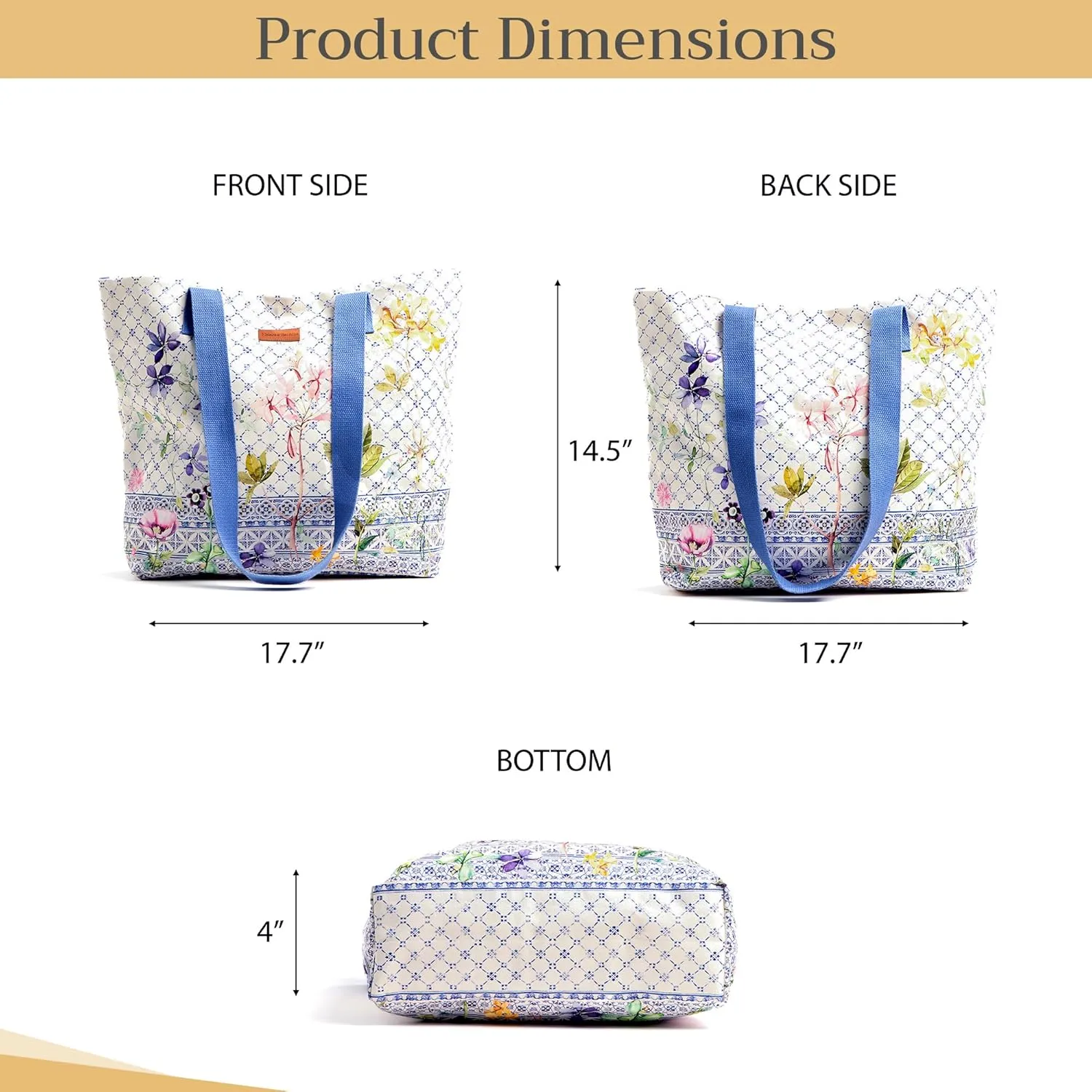 Maison d' Hermine Canvas Tote Bag 100% Cotton Canvas Reusable Shoulder Grocery Bag for Shopping Perfect for Men Women
