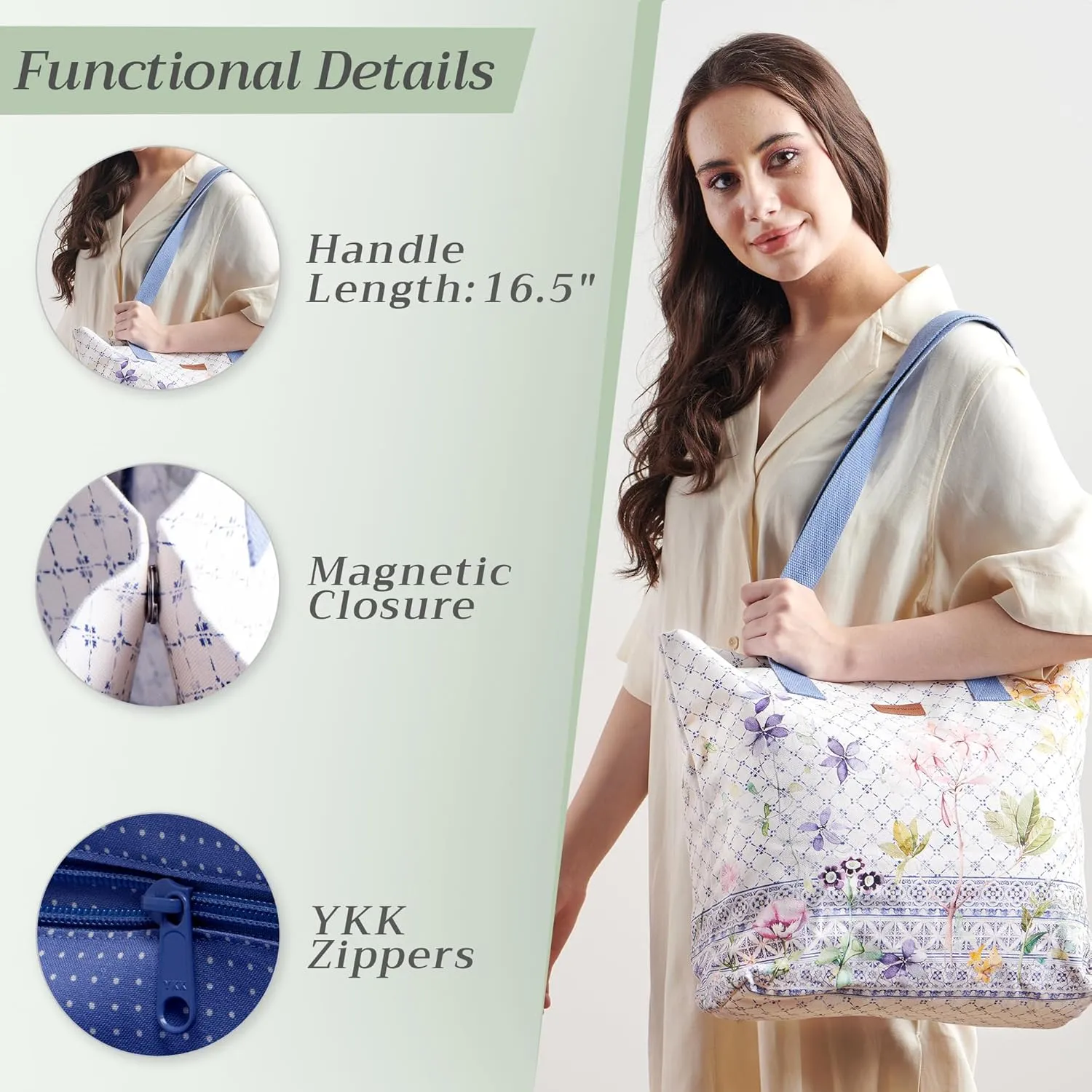 Maison d' Hermine Canvas Tote Bag 100% Cotton Canvas Reusable Shoulder Grocery Bag for Shopping Perfect for Men Women