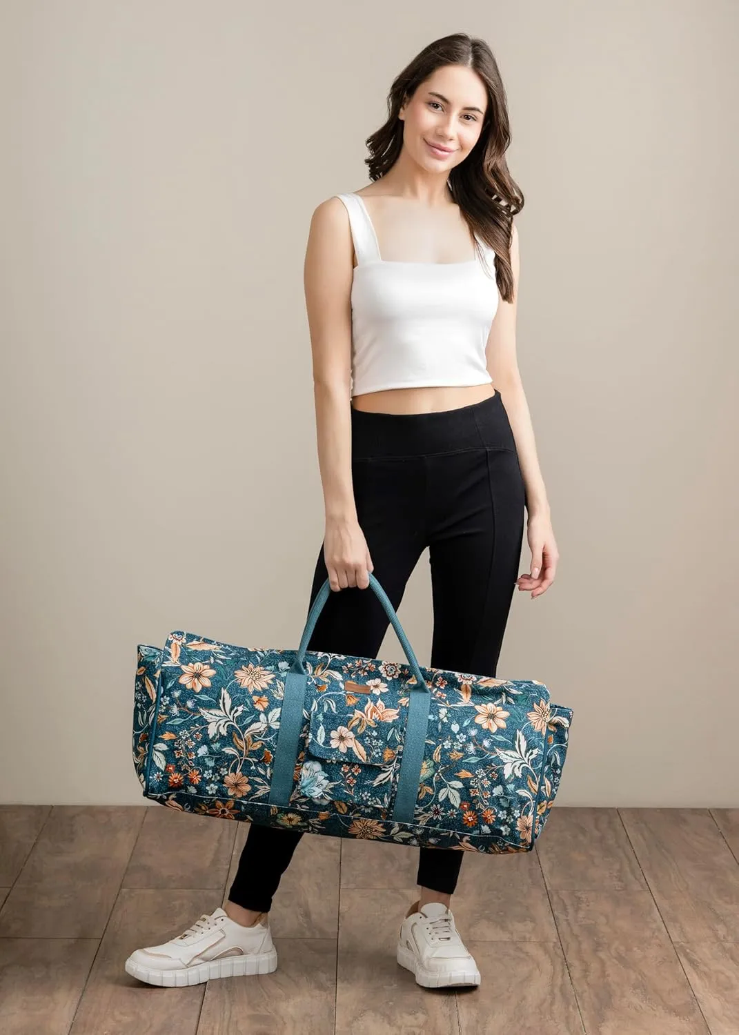Maison d'Hermine Yoga Mat bag, Cylindrical bag for Woman&Men, yoga mat Bag &Adjustable shoulder straps Yoga Mat Carrier Bag with Drawstring Water Bottle Pocket and zipper pocket
