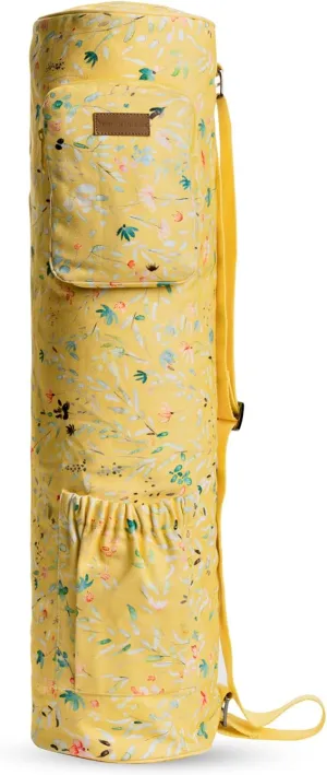 Maison d'Hermine Yoga Mat bag, Cylindrical bag for Woman&Men, yoga mat Bag &Adjustable shoulder straps Yoga Mat Carrier Bag with Drawstring Water Bottle Pocket and zipper pocket
