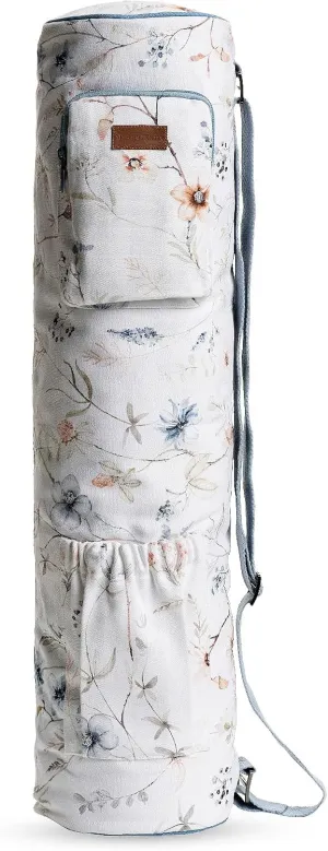 Maison d'Hermine Yoga Mat bag, Cylindrical bag for Woman&Men, yoga mat Bag &Adjustable shoulder straps Yoga Mat Carrier Bag with Drawstring Water Bottle Pocket and zipper pocket