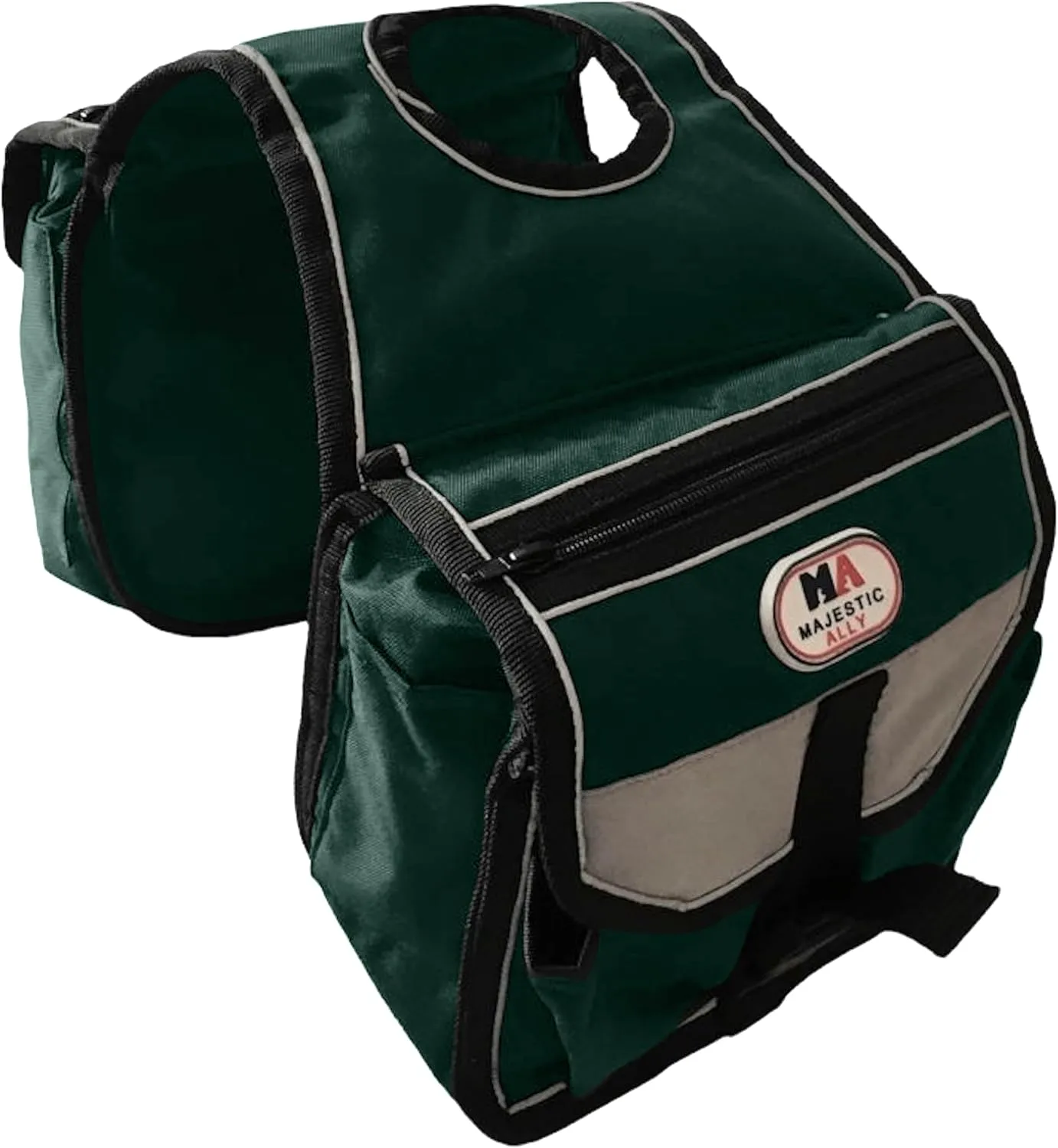 Majestic Ally Horn Bag, Nylon Insulated Padded Reflective Pockets,Two Water Bottle, Camera/Cell Phone Pocket, Horn Bag (Hunter Green)