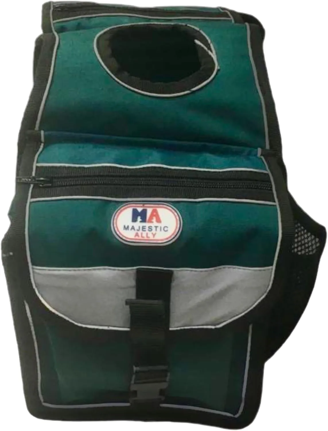 Majestic Ally Horn Bag, Nylon Insulated Padded Reflective Pockets,Two Water Bottle, Camera/Cell Phone Pocket, Horn Bag (Hunter Green)