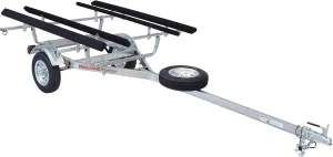 Malone MPG461B2 MicroSport 2 Kayak Trailer with 2 Bunk Kayak Carriers & Spare Tire | 20' / 800 lbs Capacity | Fully Submersible | Marine Grade Galvanized Steel
