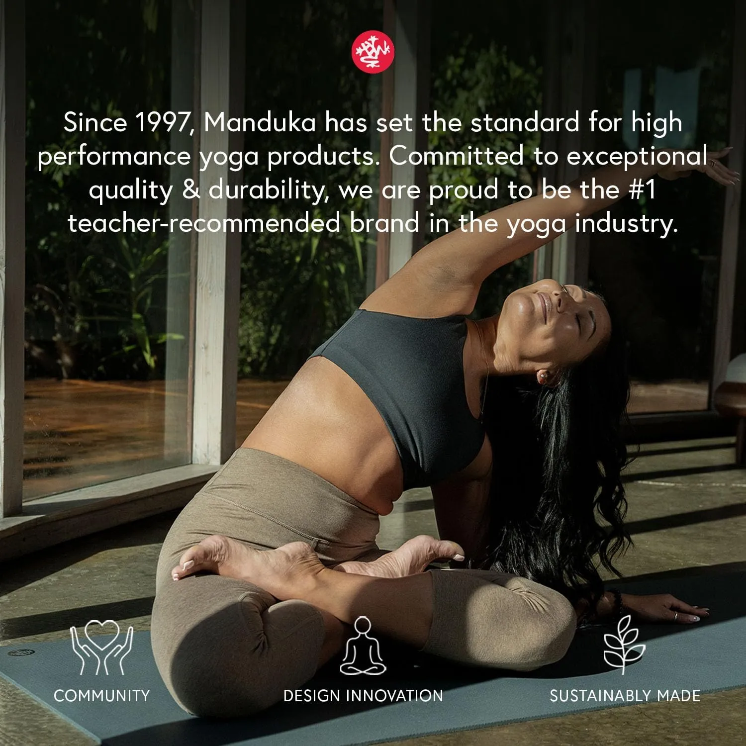Manduka Begin Yoga Mat - Perfect for Beginners in Yoga & Pilates, Women and Men, 5mm Thick, Reversible, 68 inch (172cm)