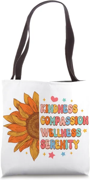 Manifestation Yoga Kindness Compassion Wellness Serenity Tote Bag