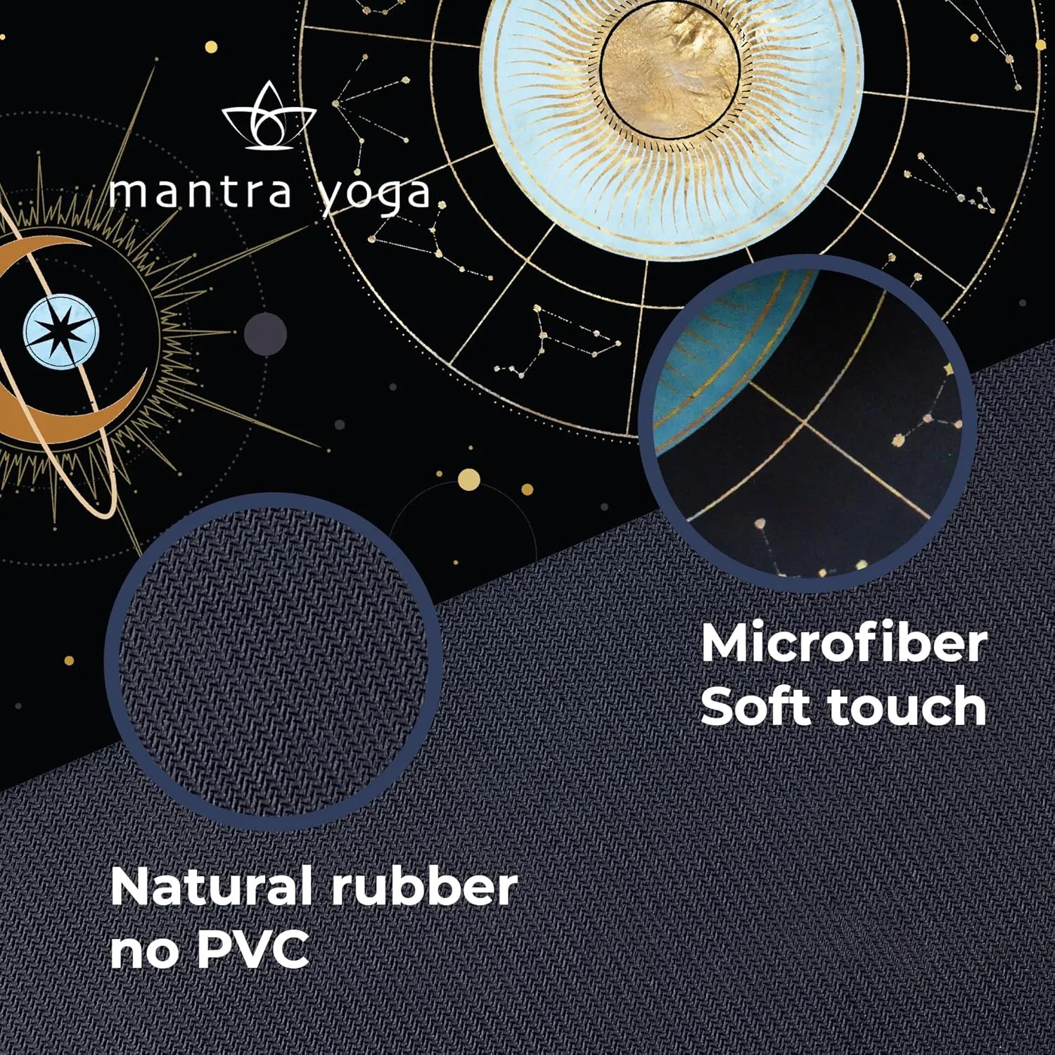 Mantra Yoga Travel PRO 1.5mm - Foldable Fitness & Exercise Mat with Bag | Lightweight, Compact & Eco-Friendly | Non-Slip & Washable | For All Types of Yoga | 72" L x 24" W | 2.6 lbs
