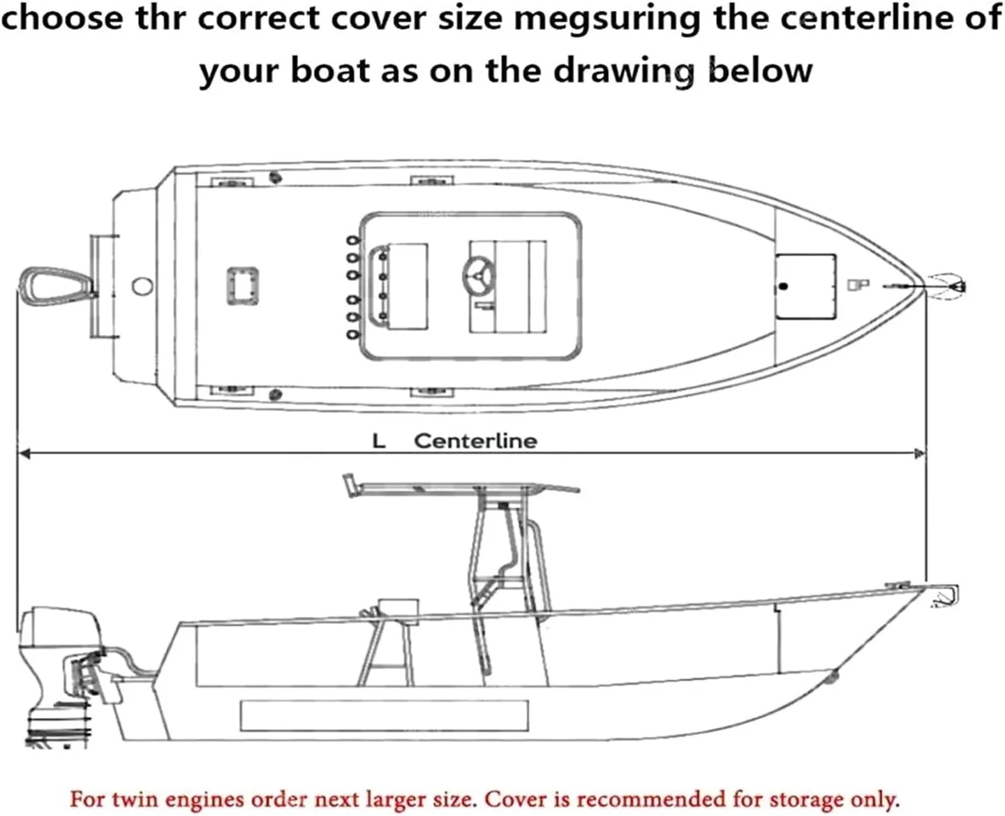 Marine Accessories 18-28ft 600D Jumbos Cruiser Boat-Cover Heavy-Duty Oceansouth Marine Water Sun Proof UV Protection Fish-Ski VHull Mooring Cover (Color : Black 18-20ft)