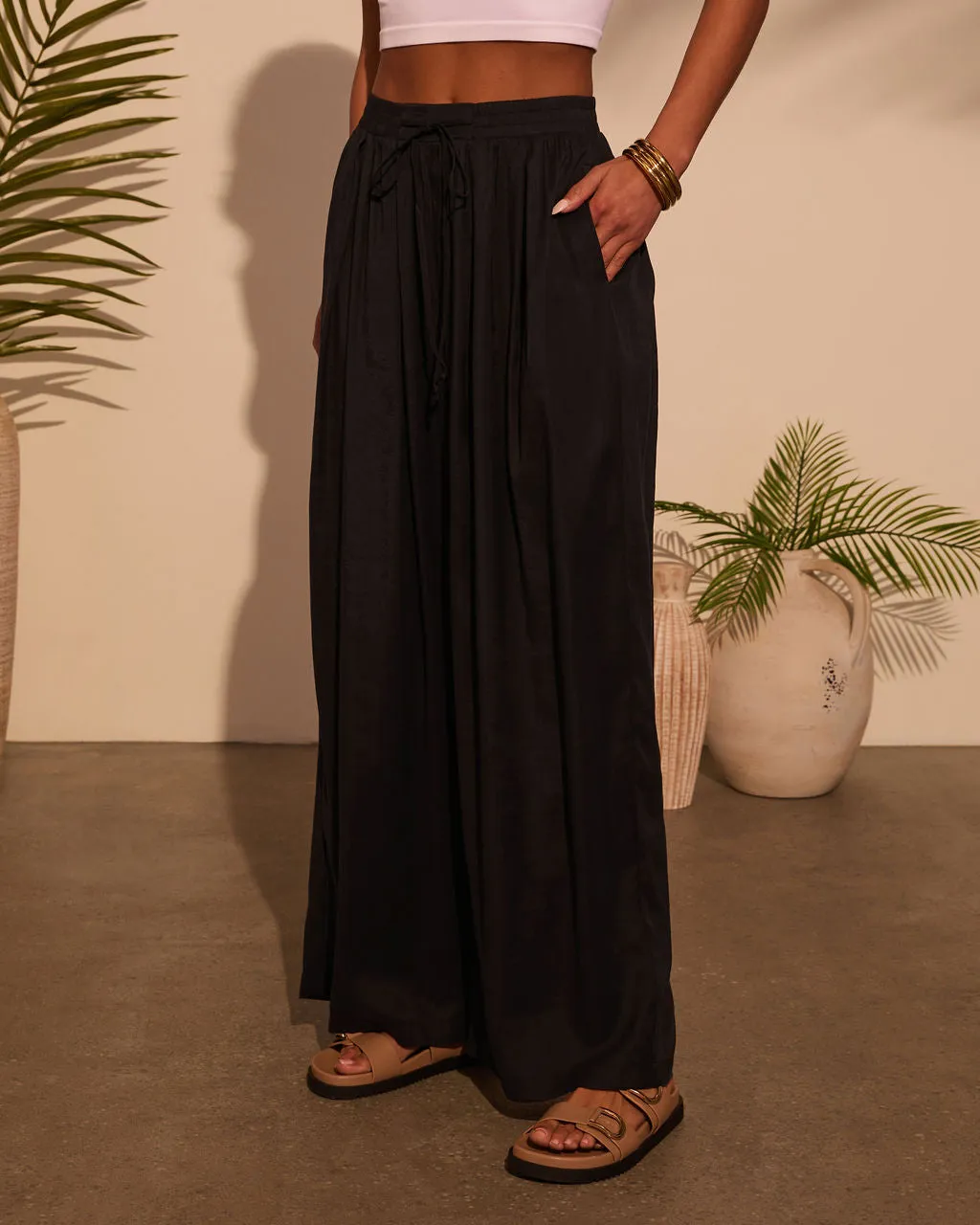 Marlah Pleated Drawstring Pants