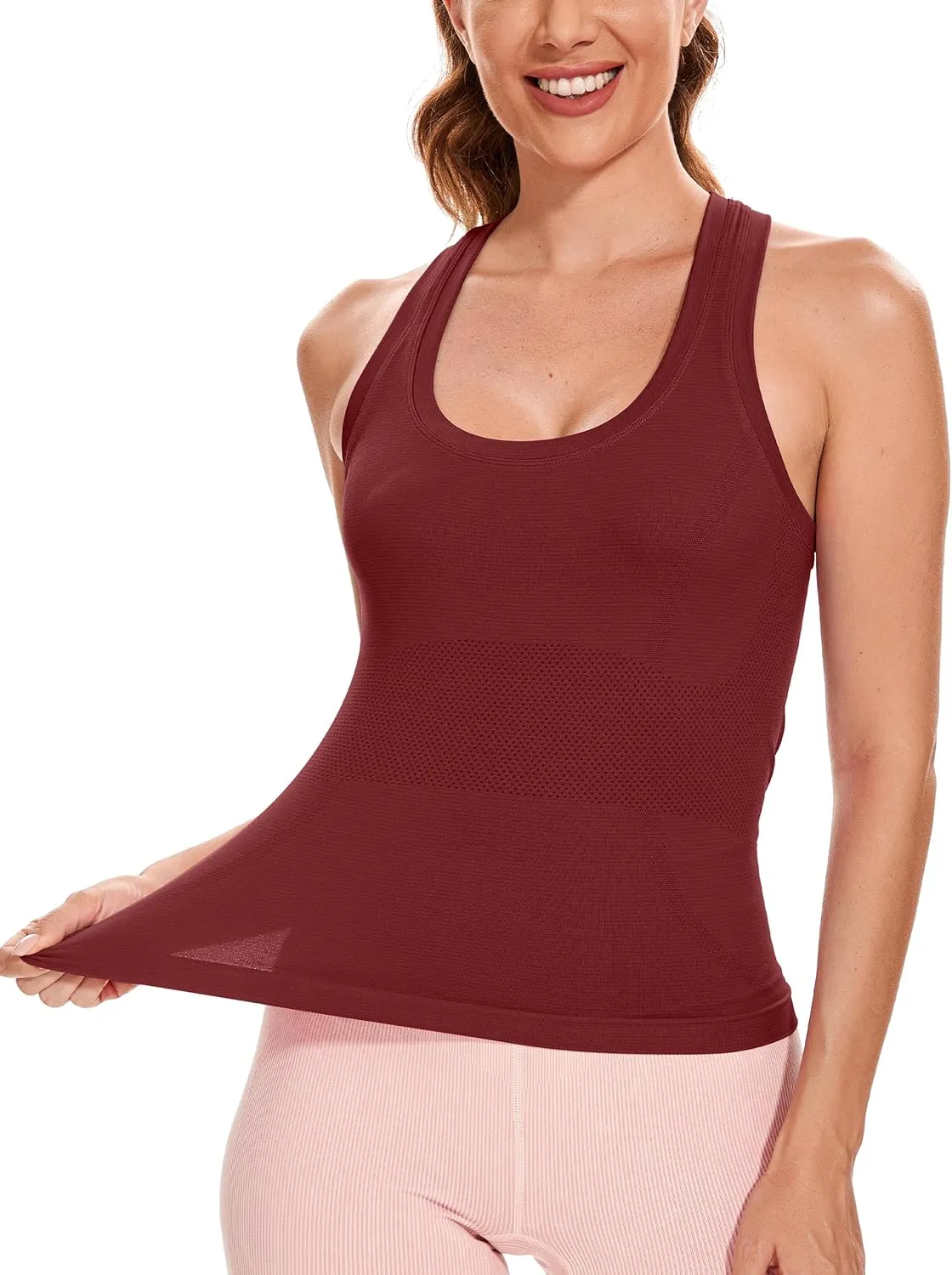 MathCat Workout Tank Tops for Women Sleeveless Gym Tops Seamless Racerback Athletic Yoga Shirts