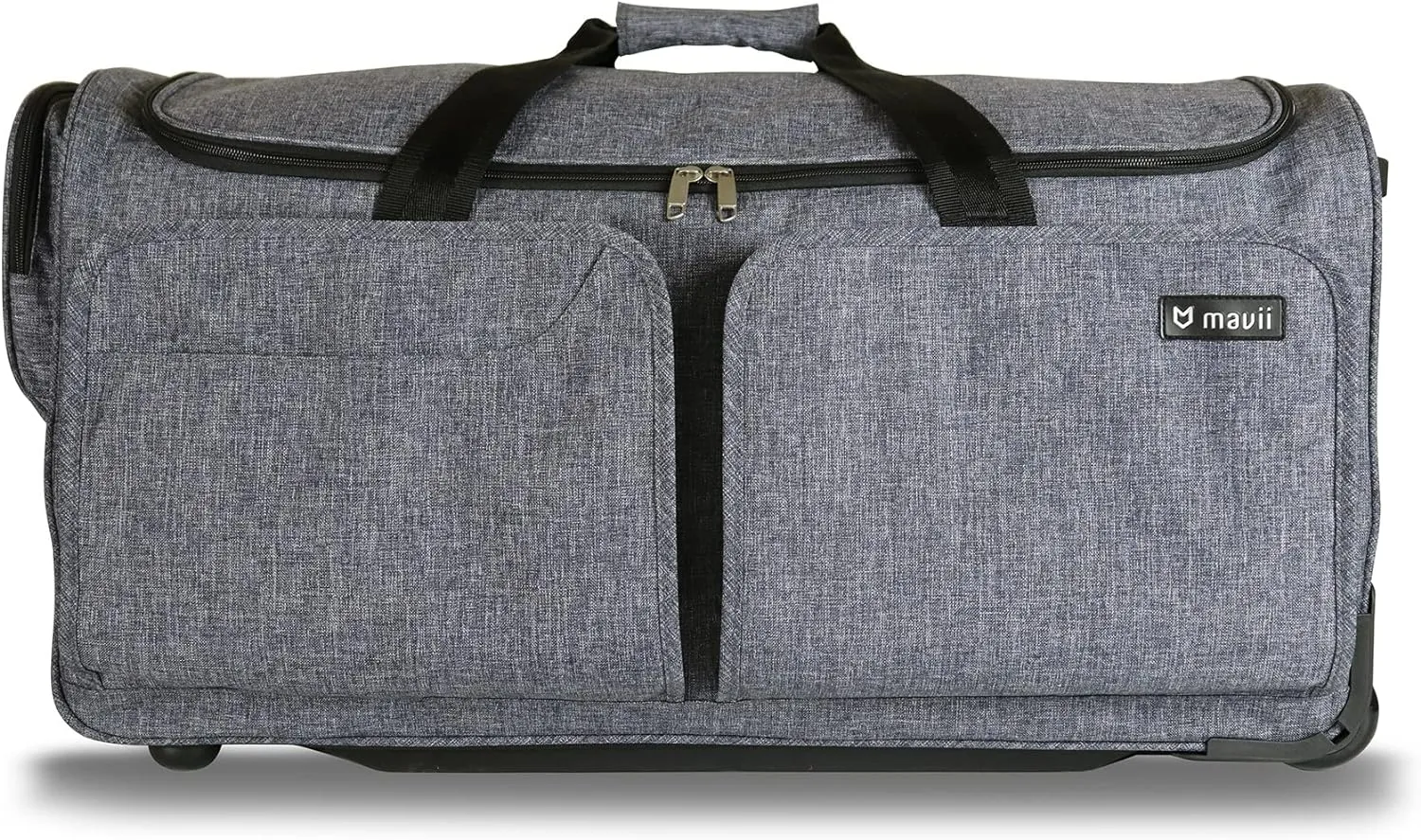 Mavii Dance Bag with Garment Rack, 28 inch Rolling Duffel With, Ideal for Competitions & Travel, Easy-assembly Lightweight Aluminum Clothes Rack, Wheeled Upright Luggage, Heathered Gray