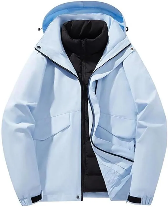 Men’S 3-Layer Thermal Coat - Adventure-Ready Removable Liner for Trail Essentials