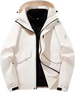 Men’S 3-Layer Thermal Coat - Adventure-Ready Removable Liner for Trail Essentials