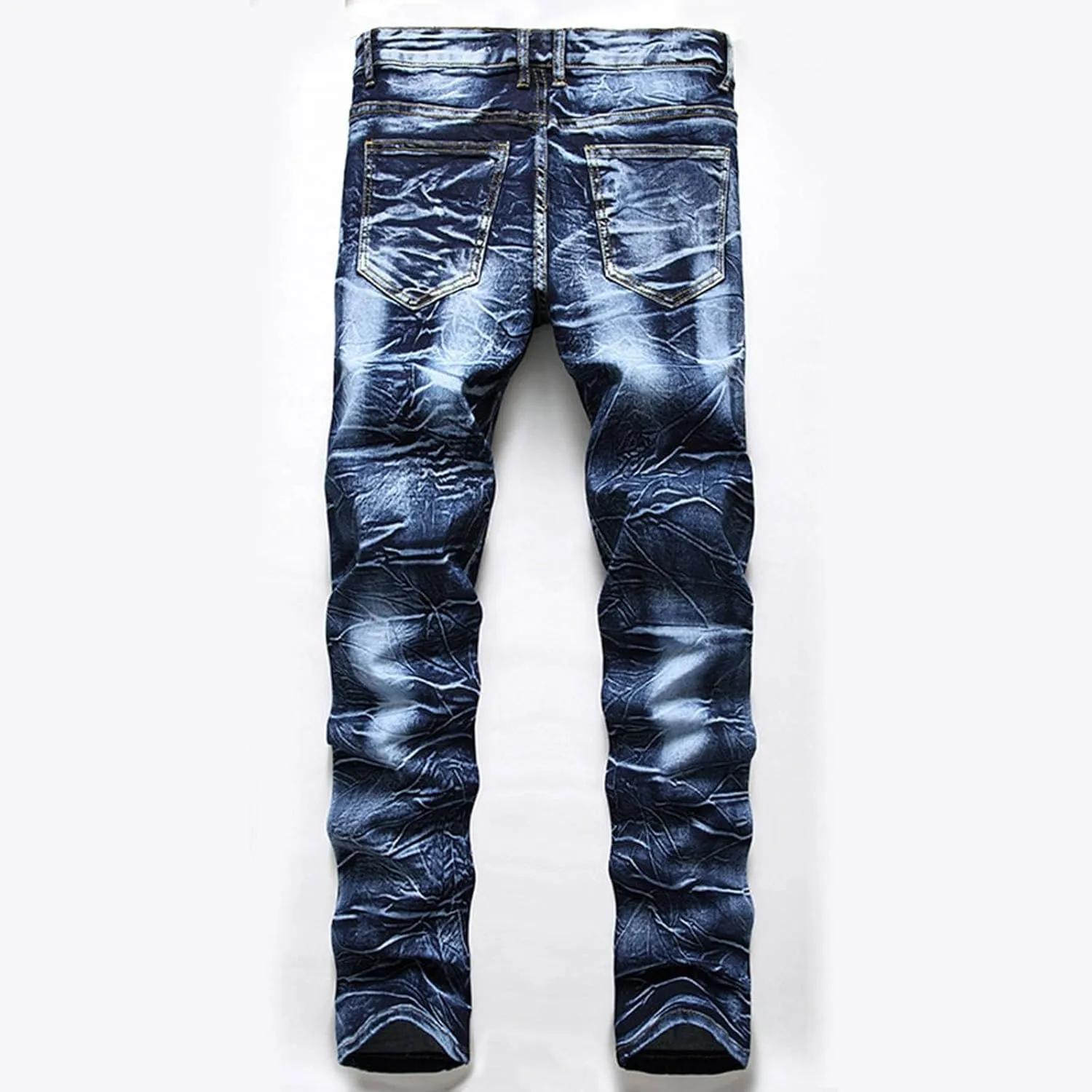Men's Casual Autumn Hip Hop Loose Middle Waist Denim Long Pants Men's Jeans Jeans Men Straight Leg Jeans