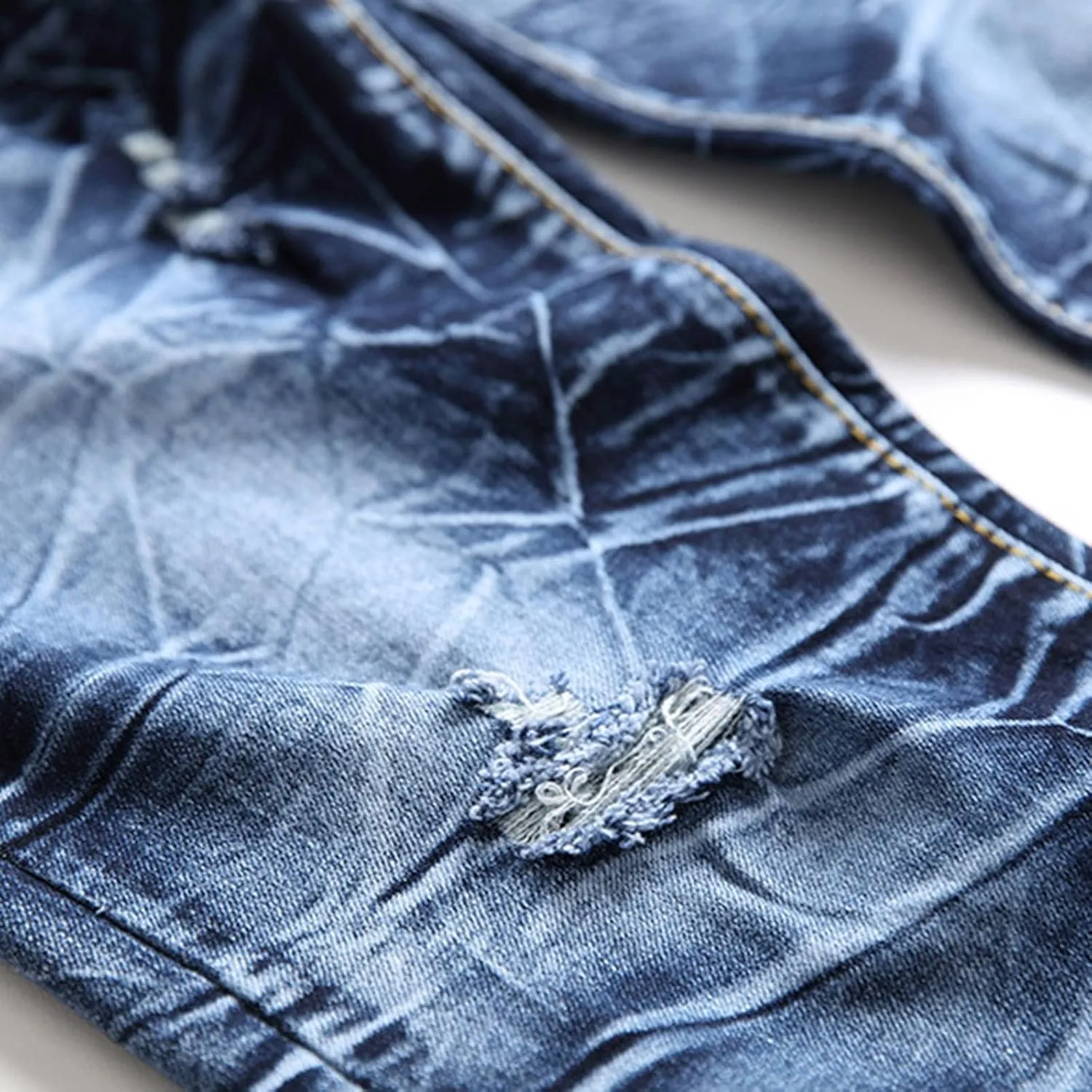 Men's Casual Autumn Hip Hop Loose Middle Waist Denim Long Pants Men's Jeans Jeans Men Straight Leg Jeans