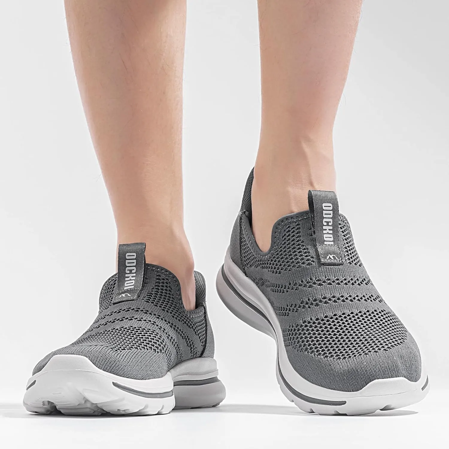 Men's Hands-Free Slip On Sneakers | Laceless Walking Shoes for Gym/Travel/Office