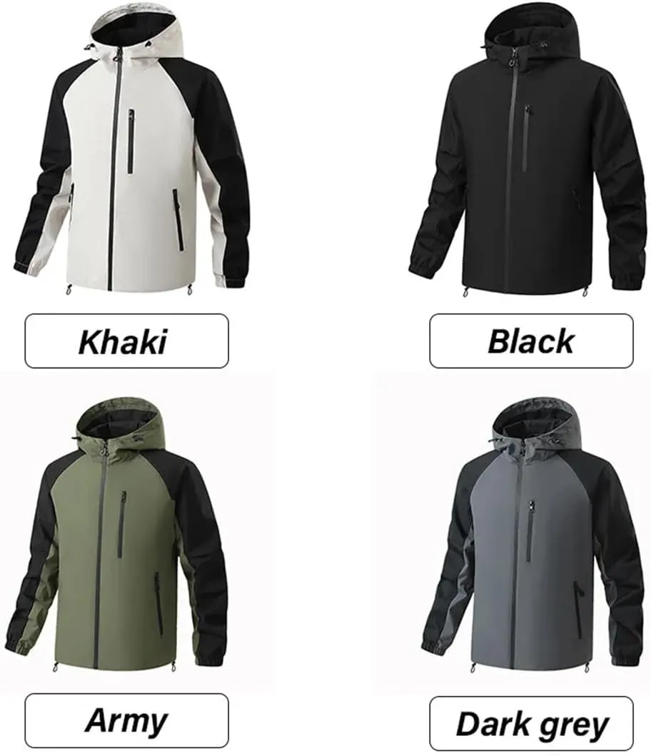 Men’S Oversized Outdoor Coat - Adventure-Ready Drop Shoulder Design for Camping & Windbreaker Layers