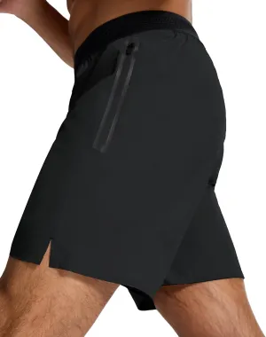 Men's Running Active Shorts - Lightweight Quick Dry Gym Sports Tennis Short Single Zipper Pocket for Essentials