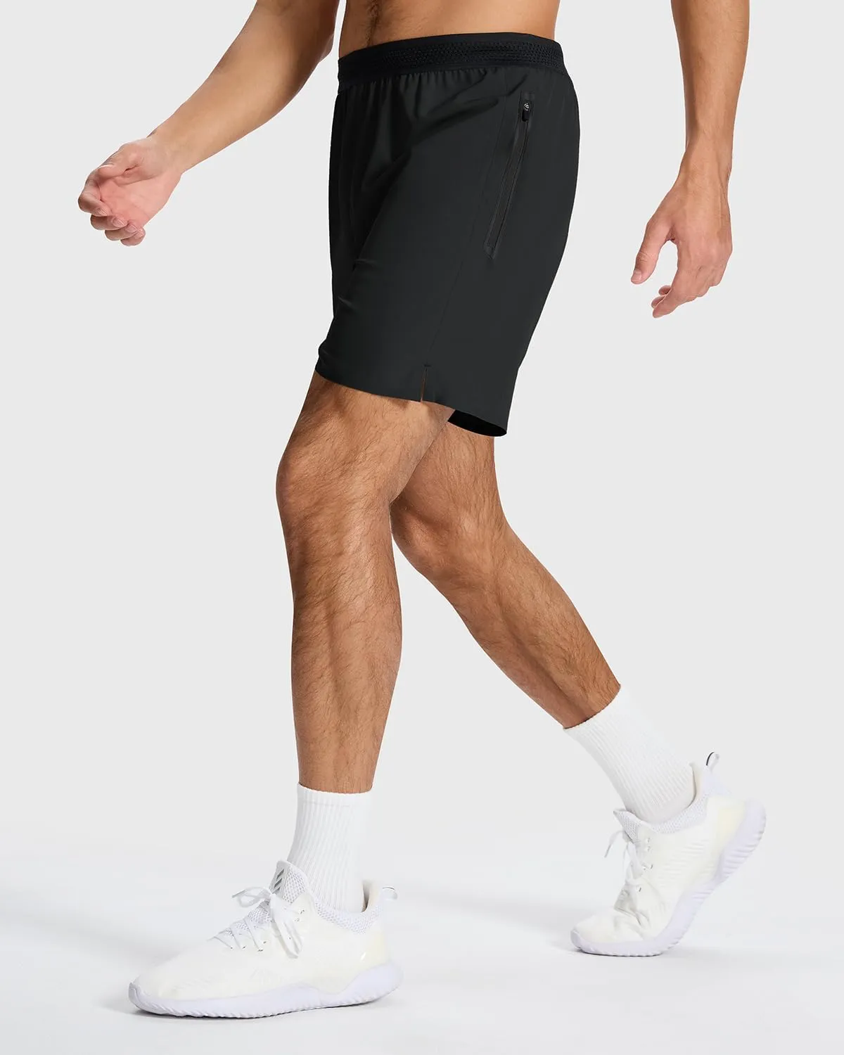 Men's Running Active Shorts - Lightweight Quick Dry Gym Sports Tennis Short Single Zipper Pocket for Essentials