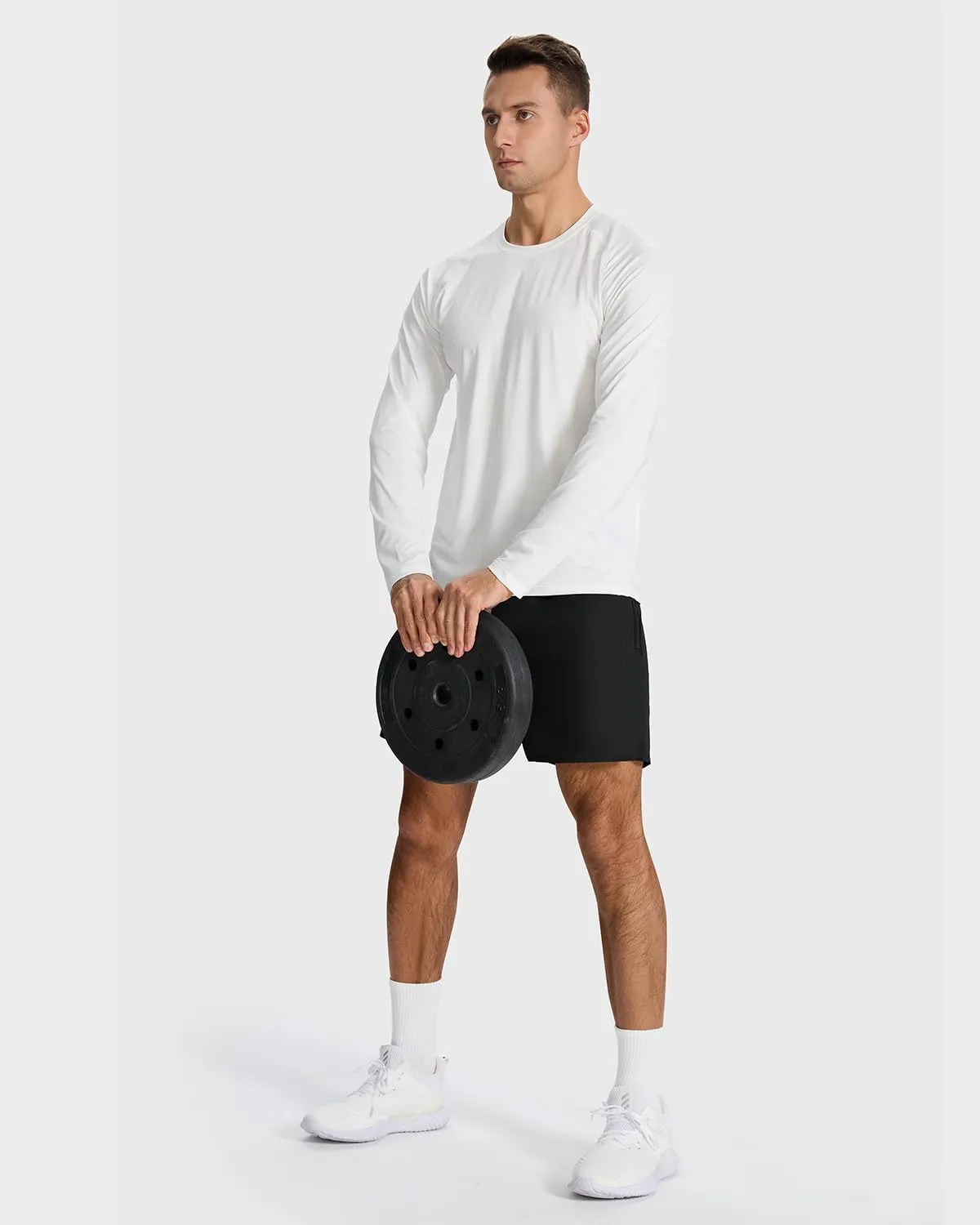 Men's Running Active Shorts - Lightweight Quick Dry Gym Sports Tennis Short Single Zipper Pocket for Essentials