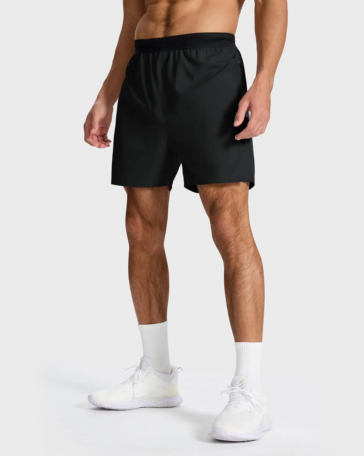 Men's Running Active Shorts - Lightweight Quick Dry Gym Sports Tennis Short Single Zipper Pocket for Essentials