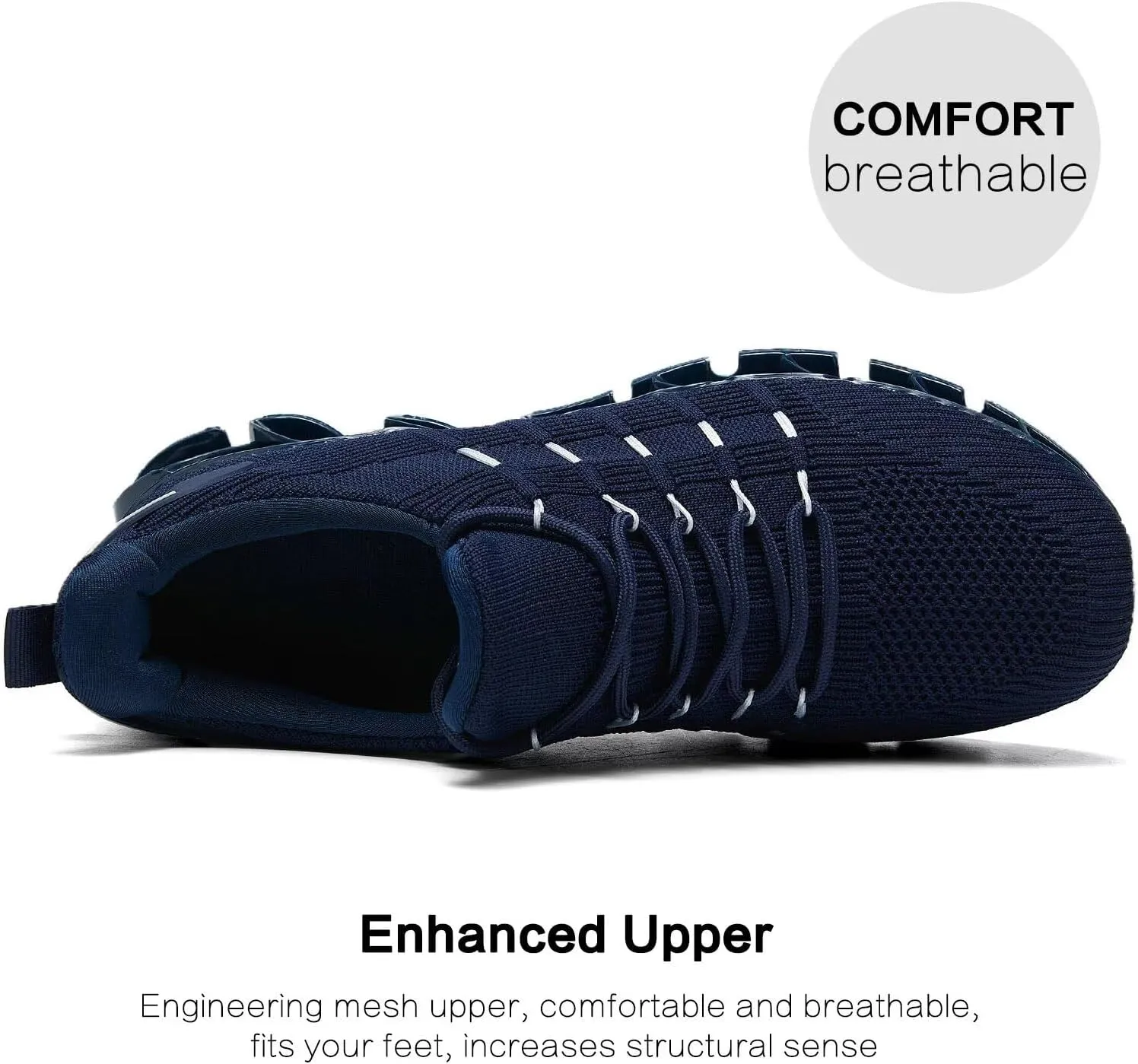 Mens Slip On Walking Shoes Blade Non Slip Tennis Running Shoes Lightweight Workout Breathable Mesh Fashion Sneakers
