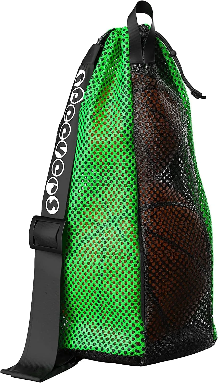 Mesh Equipment Bag - 7 Colorful Mesh Bags For Sportswear - Unisex - 35L Mesh Drawstring Backpack with Handle for Men, Women, Teens