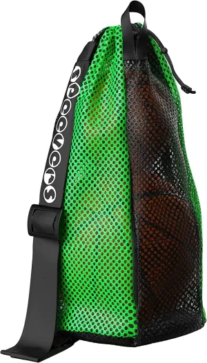 Mesh Equipment Bag - 7 Colorful Mesh Bags For Sportswear - Unisex - 35L Mesh Drawstring Backpack with Handle for Men, Women, Teens
