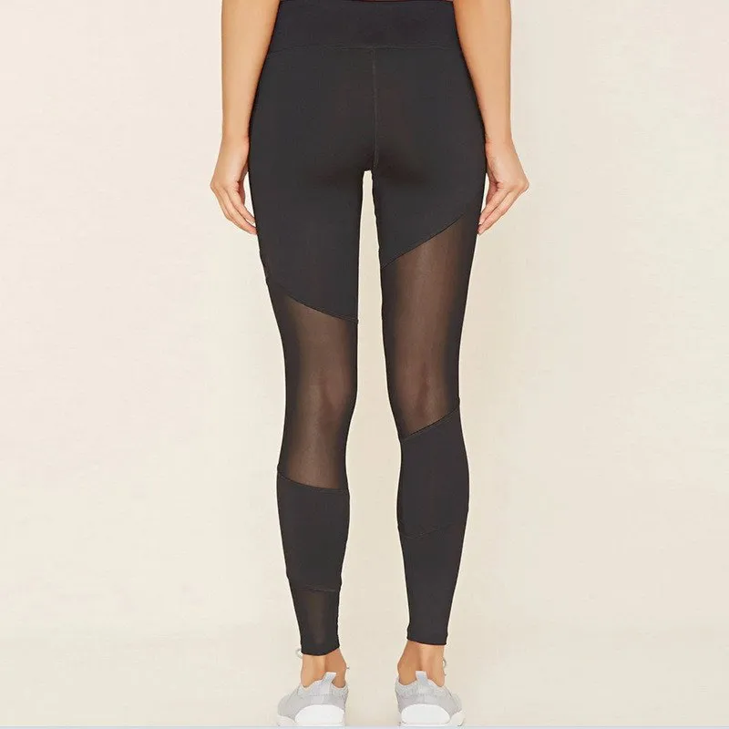 Mesh Patchwork Sports Leggings