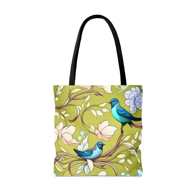 Mesmerizing Birds Pattern Aop Tote Bag