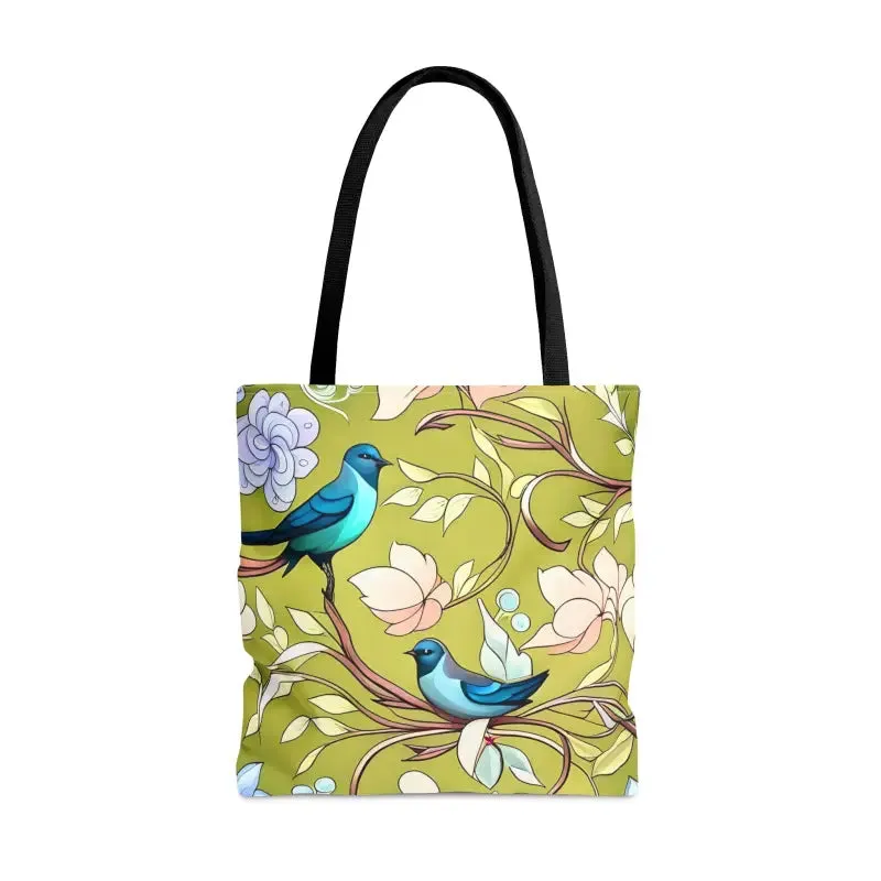 Mesmerizing Birds Pattern Aop Tote Bag